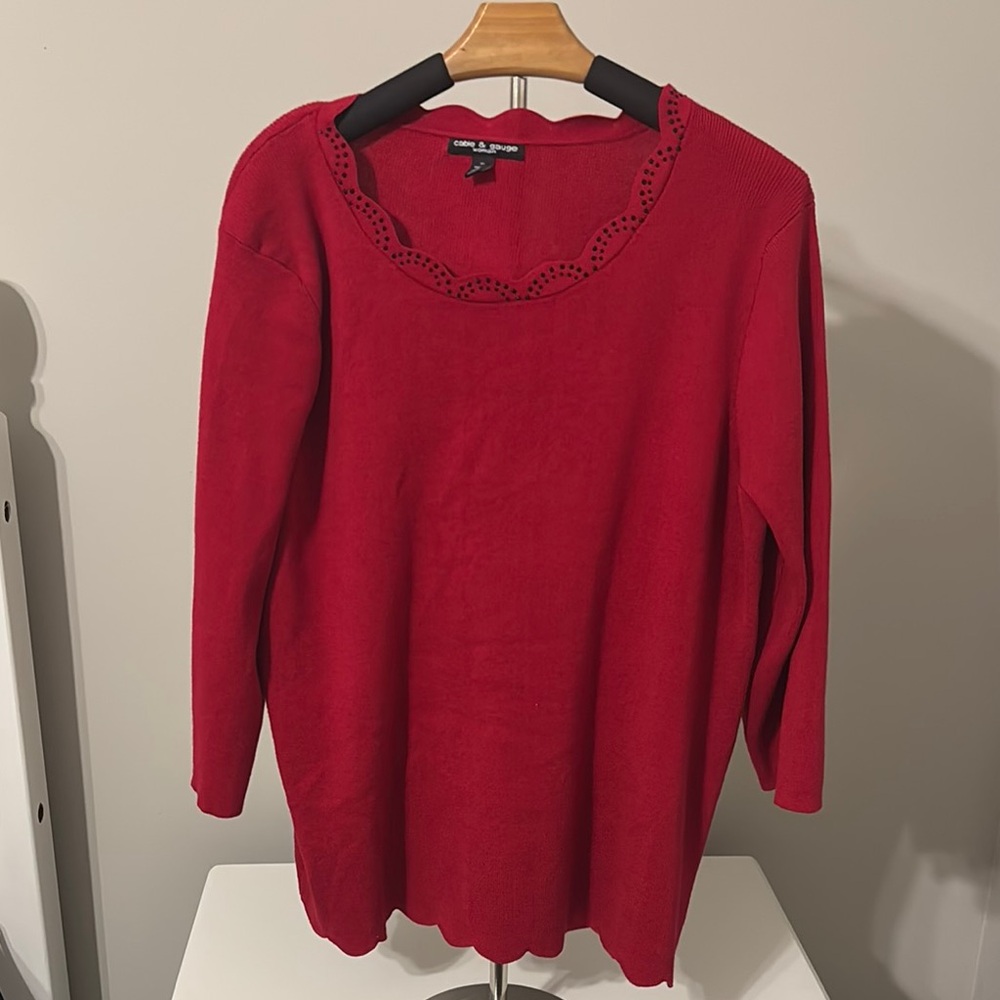 Red Long Sleeve Sweater